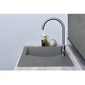 Liquida VG10GR 1.0 Bowl Composite Reversible Inset Grey Kitchen Sink With Waste