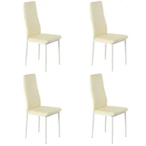 Herland Dining Chair (Set of 4) Beige / White