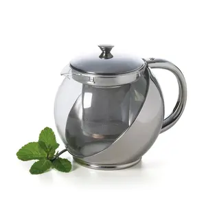 Excelsa 1ml Stainless Steel Solid Colour Teapot