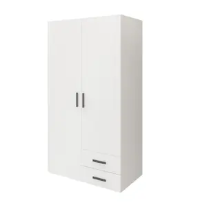 GoodHome Atomia Matt white Chipboard Wardrobe (H)1875mm (W)1000mm (D)580mm