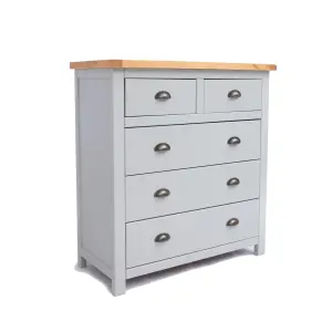 Argenta 5 Drawer Chest of Drawers Brass Cup Handle