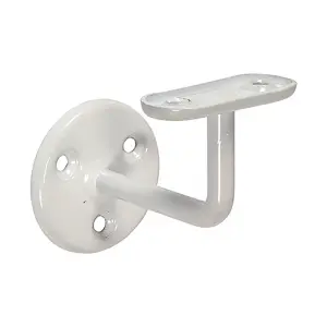 Timco - Steel Handrail Bracket - White (Size 63mm - 1 Each)