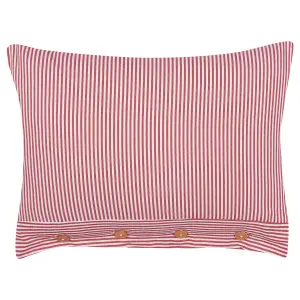 Set of 2 Cushions AALITA Cotton 40 x 60 cm Striped Red