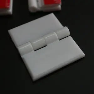 10X White Acrylic Hinges - No Glue Required.  Plastic 32Mm White