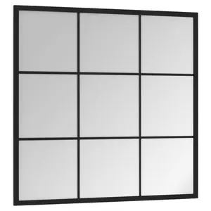 Mikayia Wall Mirror Black 60cm H x 60cm W