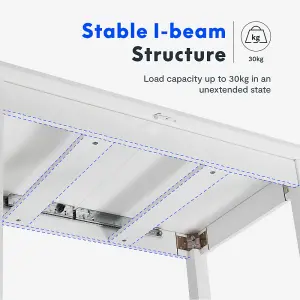 FlexiSpot Extendable Dining Table with Telescopic Slide and Eco-Friendly Board for Daily Use and Gatherings