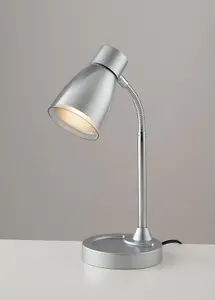 Luminosa Task Table Lamp, Silver Chrome, E14