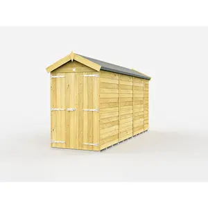 DIY Sheds 4x14 Apex Shed - Double Door Without Windows