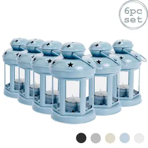 Nicola Spring - Metal Hanging Tealight Lanterns - 16cm - Pack of 6