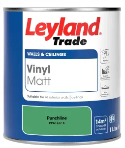 Leyland Trade Vinyl Matt Walls & Ceilings Emulsion Paint Punchline (PPG1227-6) 1L