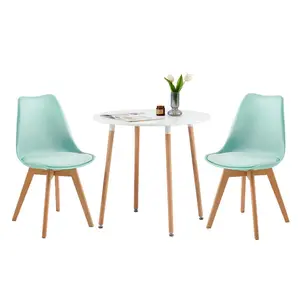 4 - Person Dining Set Pale Blue / White