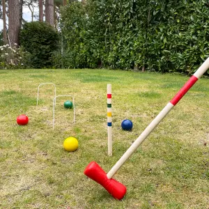 Wooden Croquet Game for 4 Players