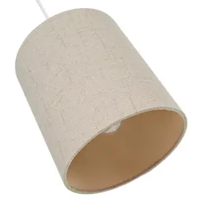 Contemporary and Sleek Taupe Linen Fabric 6 Cylindrical Lamp Shade 60w Maximum