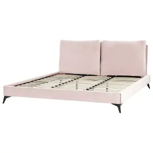 Velvet EU Super King Size Bed Pink MELLE