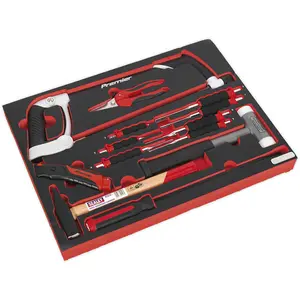 Premium 13-Piece Hacksaw Hammers and Punch Set with Tool Tray for Workshop Excellence