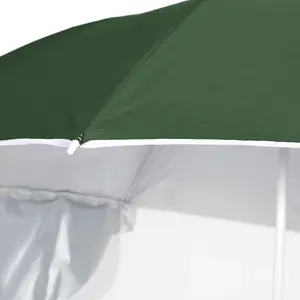 Berkfield Beach Umbrella with Side Walls Green 215 cm