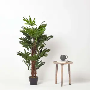 Homescapes Artificial Rhapis Excelsa Palm Tree, 120 cm Tall