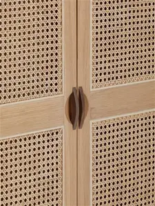 John Lewis Rattan Double Wardrobe, Oak