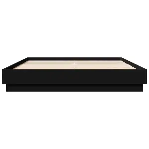 Berkfield Bed Frame with LED without Mattress Black 120x200 cm