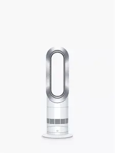 Dyson AM09 Hot + Cool Fan Heater, White/Silver