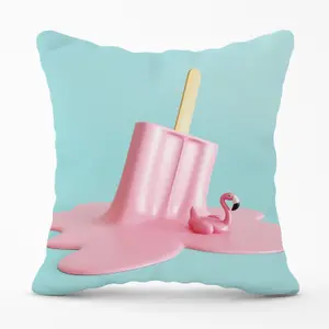 Flamingo Ice Cream Outdoor Cushion 45cm x 45cm