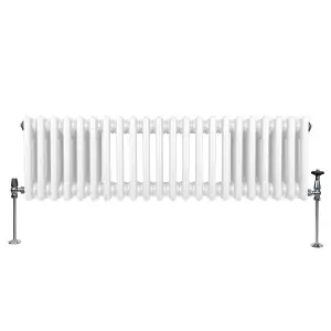 Traditional 3 Column Radiator - 300 x 1192 mm - White