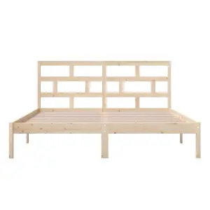 Berkfield Bed Frame Solid Wood Pine 160x200 cm