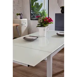 Brisco Extendable Dining Table White