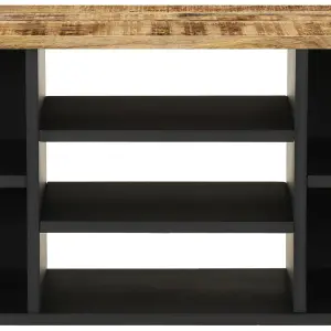 Berkfield TV Cabinet 100x33x46 cm Solid Wood Mango&Engineered Wood