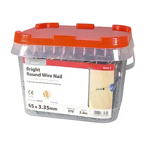 TIMCO Round Wire Nails Bright - 65 x 3.35