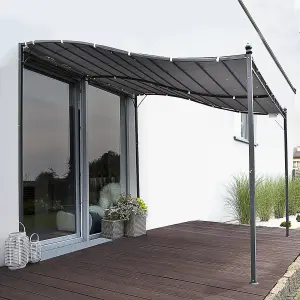 Outsunny 3m x 3m Gazebo Garden Pergola Canopy Sun Shade Shelter Soft Top