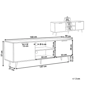 Beliani Modern TV Stand Black INDIO