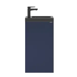 GoodHome Imandra Matt Blue Single Freestanding Bathroom Cloakroom unit (H) 790mm (W) 440mm