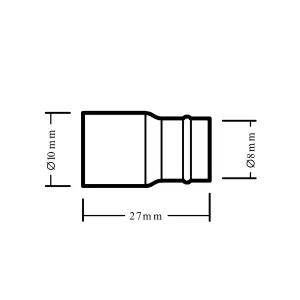 Plumbsure BQ28619697 Solder ring Reducer (Dia)10mm x 8mm