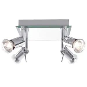 Mercury Chrome Adjustable Ceiling Spotlight Plate