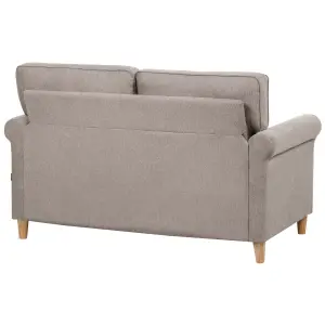 2 Seater Fabric Sofa Light Brown RONNEBY