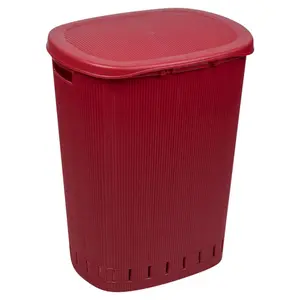 Artic Plastic Laundry Basket Red