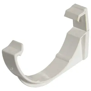 FloPlast Miniflo White Half round Fascia Bracket (Dia) 76mm , Pack of 2