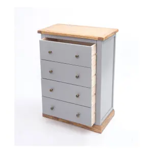 Bicarri 4 Drawer Chest of Drawers Brass Knob