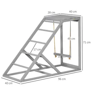 71cm Wood Bird Chicken Activity Shelf for Floor