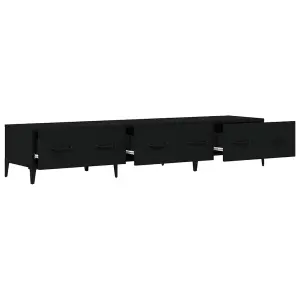 Berkfield TV Cabinet Black 150x34,5x30 cm Engineered Wood