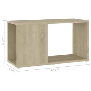 Berkfield TV Cabinet Sonoma Oak 60x24x32cm Engineered Wood