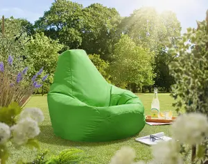 Adult Highback Beanbag for Indoors or Outdoors Ready Filled Bean bags - Lime Green