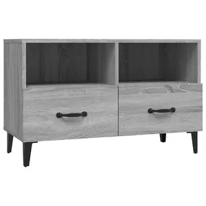 vidaXL TV Cabinet Grey Sonoma 80x36x50 cm Engineered Wood