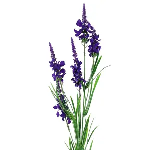 Pack of 6 x 80cm Purple Larkspur Artifical Stem