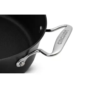 Circulon Style Black Round Steel Non-Stick Induction Saute Frying Pan 27cm