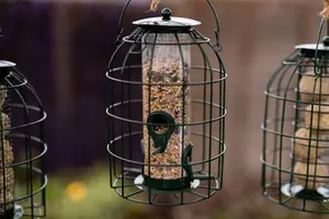 3pack Wild Bird Feeders for Seeds, Peanut, fat ball feeder Squirrel resistant