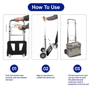 Heavy Duty Hand Truck Foldable Trolley  2 Wheel Luggage Cart