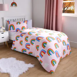 Rainbows Duvet Cover Bedding Set Reversible with Pillowcase, Single