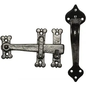 Kirkpatrick 8 inch Suffolk Latch - Black (3623)